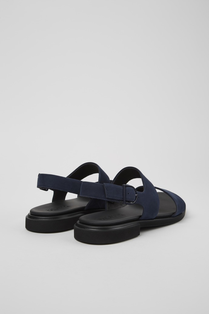 Camper Edy - Blaue Damensandalen aus Nubukleder