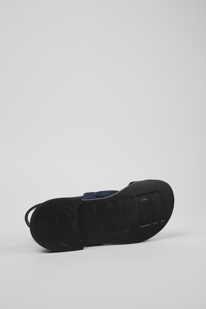 Camper Edy - Blaue Damensandalen aus Nubukleder