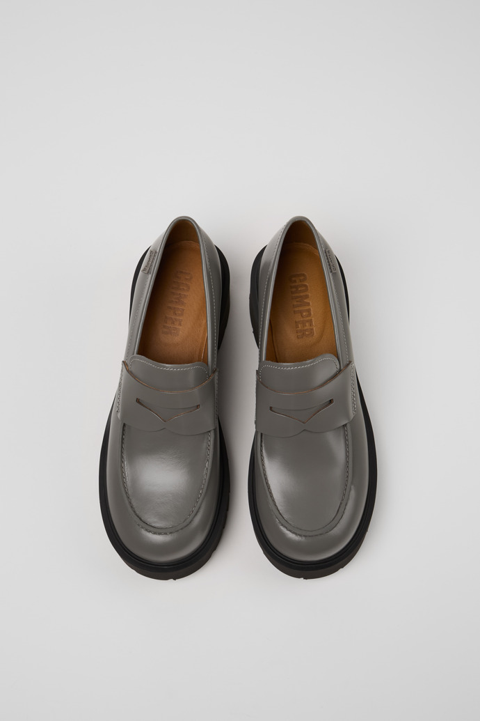 Camper Milah - Grauer Damenloafer aus Leder