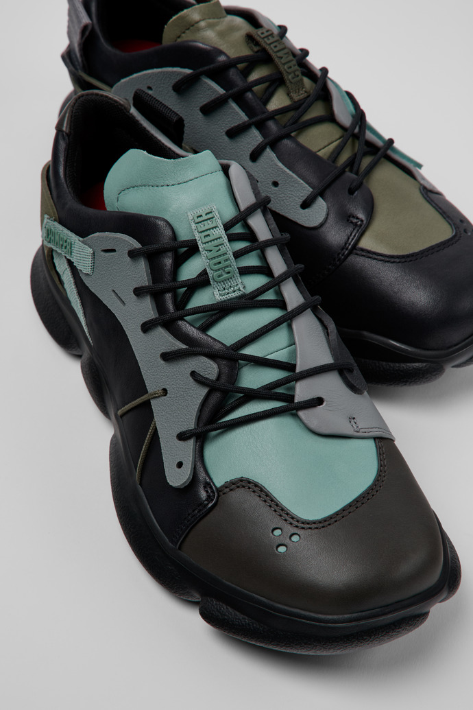 Camper Twins - Mehrfarbiger Herrensneaker aus Leder und Textil.