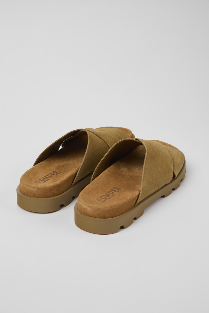 Camper Brutus Sandal - Braune Nubuk-Damensandalenmit Kreuzriemen