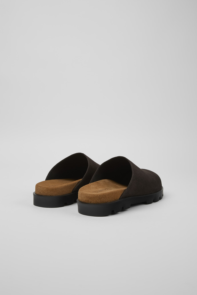 Camper Brutus Sandal - Graue Damenclogs aus Nubukleder