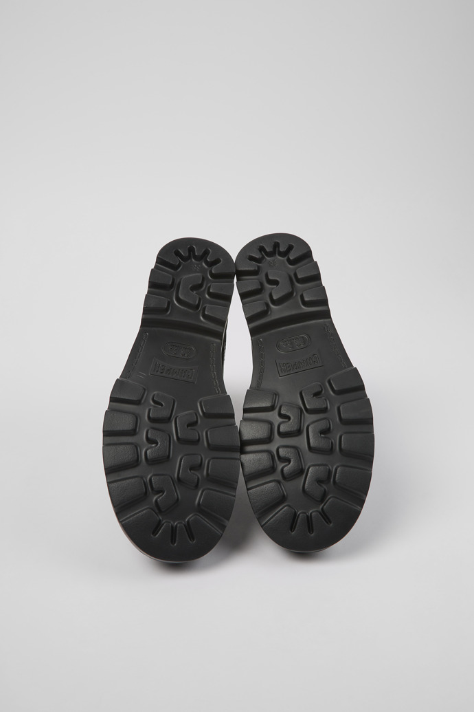 Camper Brutus - Schwarze Damenstiefelette aus Textil und Leder