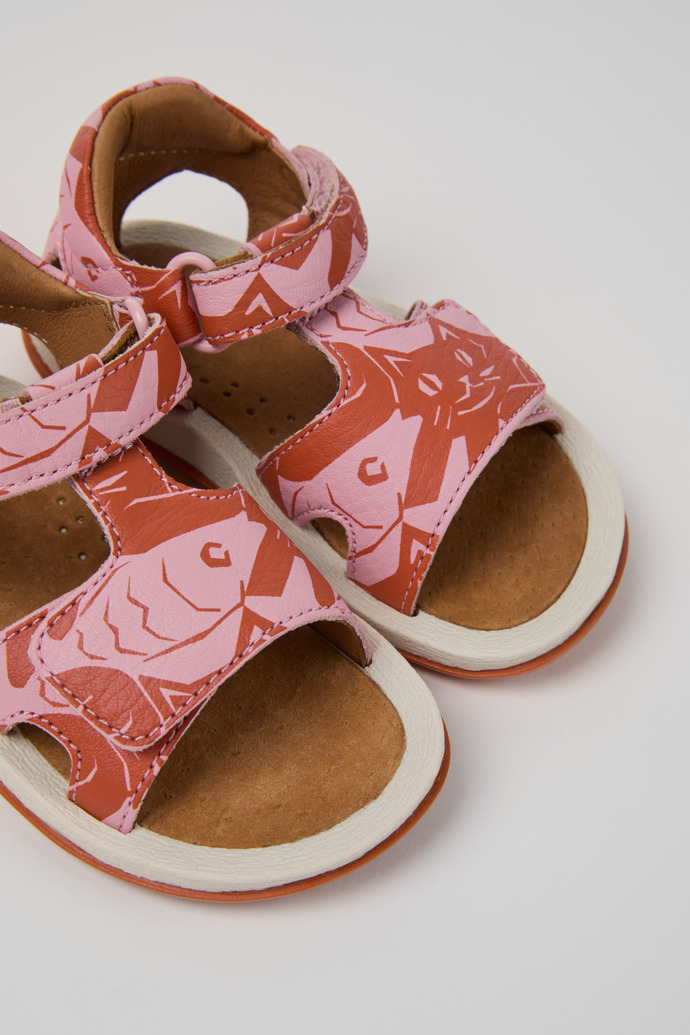 Camper Twins - Mehrfarbige Kindersandalen aus Leder.