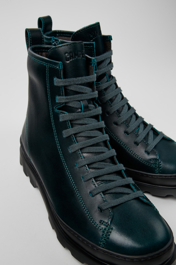 Camper Brutus - Grüner Damenstiefel aus Leder