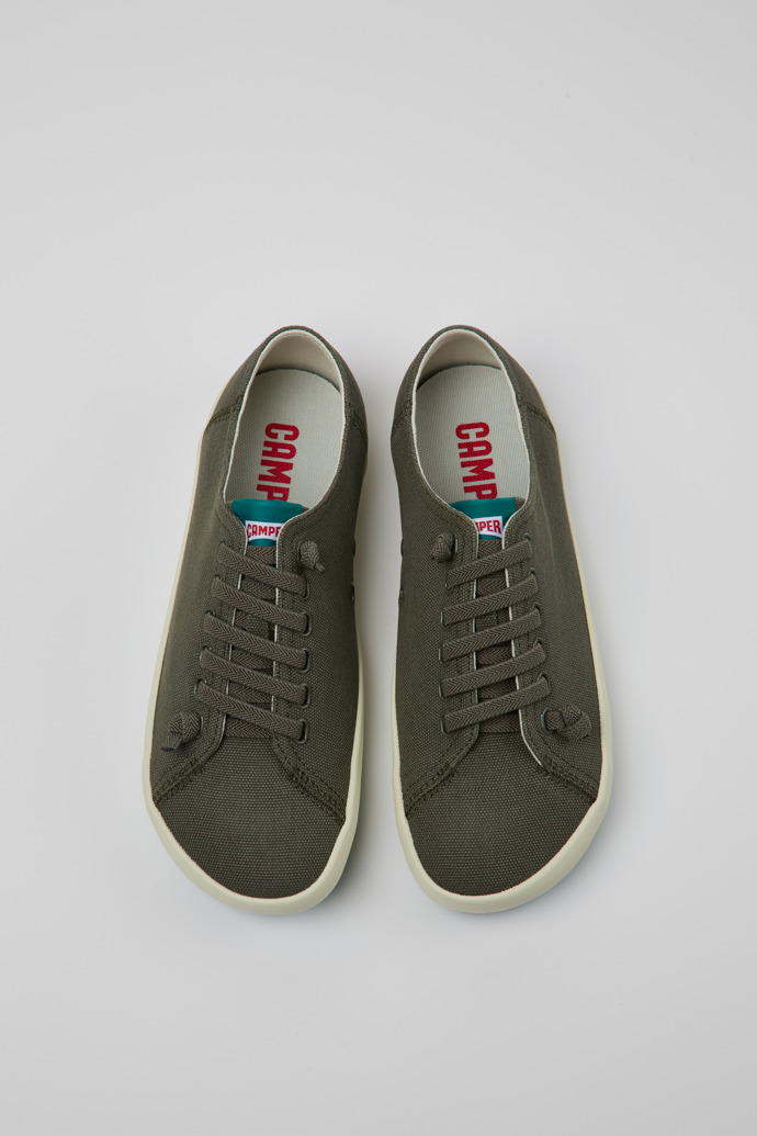 Camper Peu Rambla - Grüner Herrensneaker aus recycelter Baumwolle.