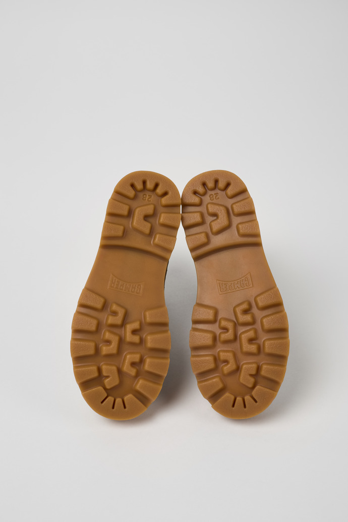 Camper Brutus - Silberne Lederstiefel für Kinder.