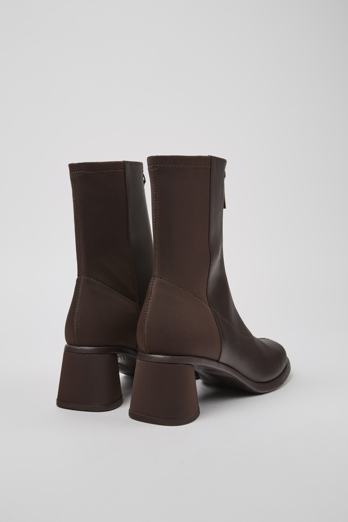 Camper Kiara - Brauner Damenstiefel aus Leder und Recycling-PET