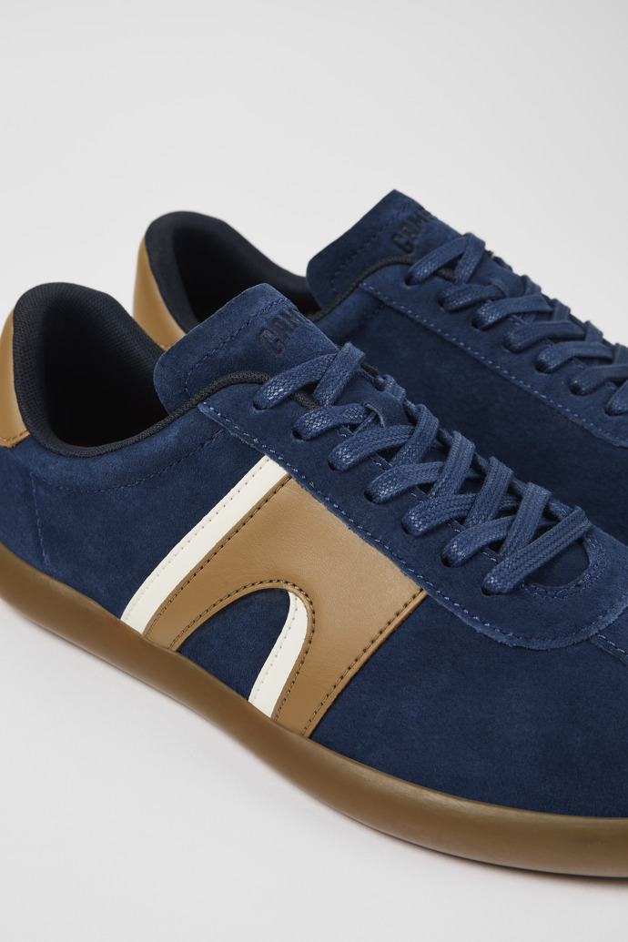 Camper Pelotas Soller - Blauer Herrensneaker aus Nubukleder/Leder