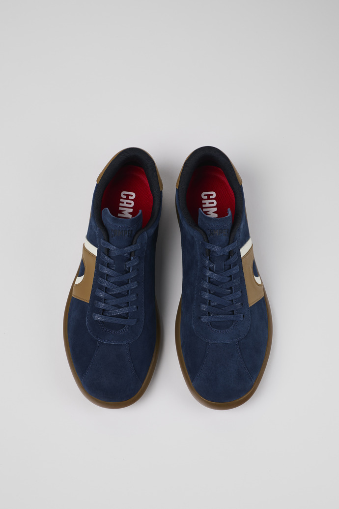 Camper Pelotas Soller - Blauer Herrensneaker aus Nubukleder/Leder