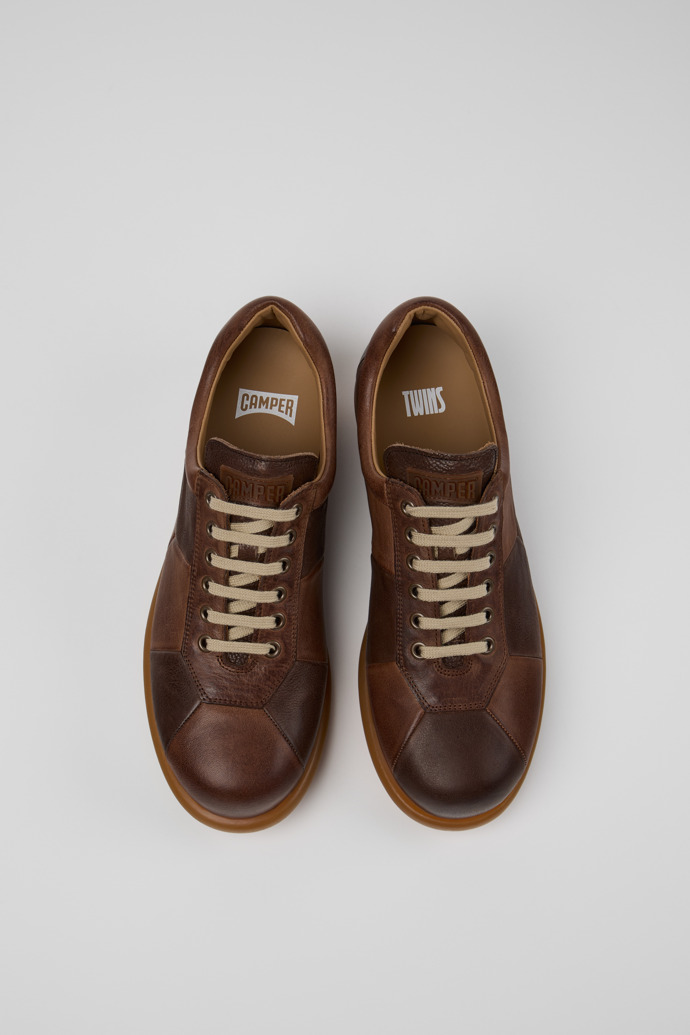 Camper Twins - Brauner Herrenschuh aus Leder.