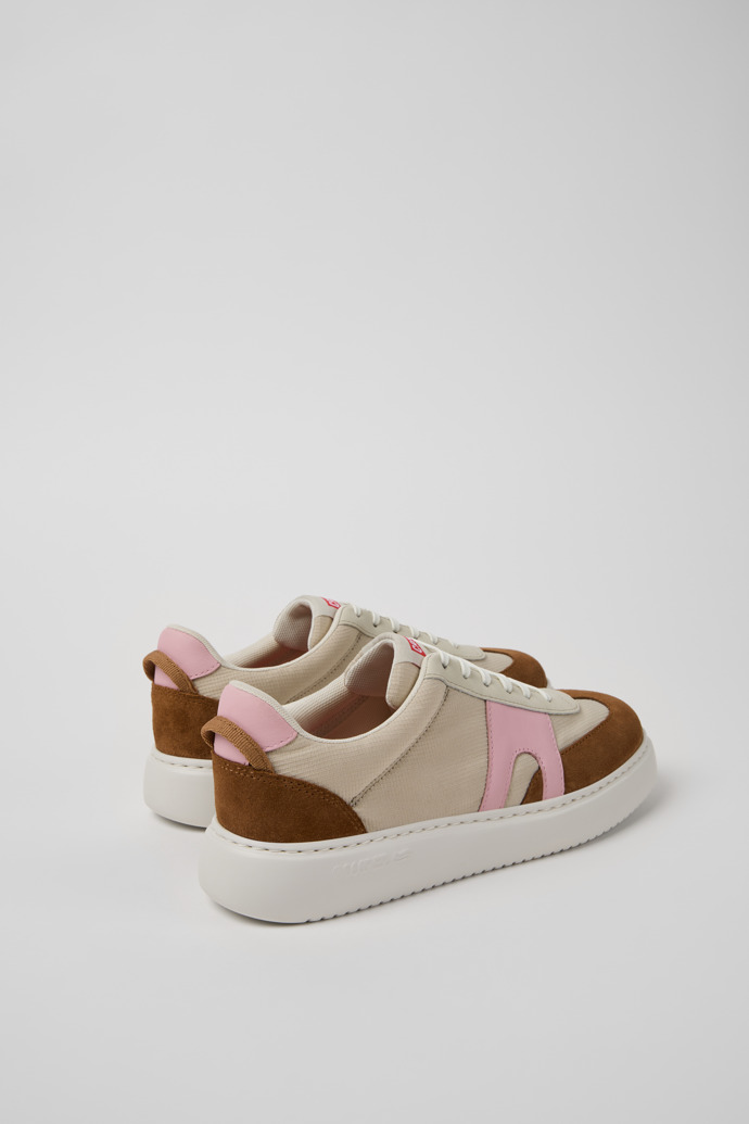 Camper Runner K21 - Mehrfarbiger Damensneaker aus Textil und Nubukleder.