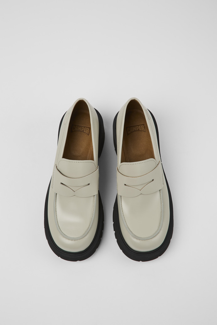 Camper Milah - Grauer Damenloafer aus Leder