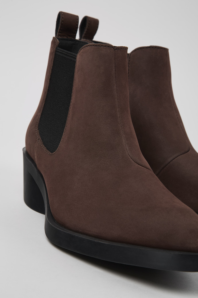 Camper Bonnie - Braune Damenstiefelette aus Nubukleder