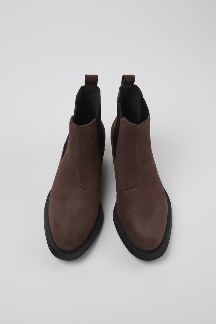 Camper Bonnie - Braune Damenstiefelette aus Nubukleder