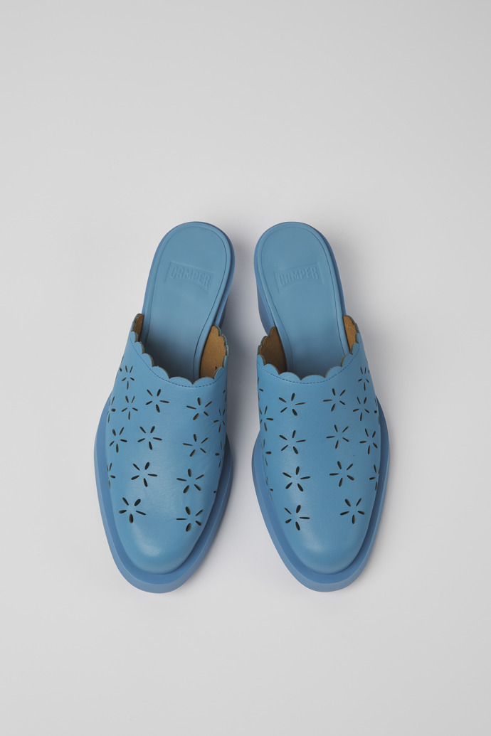 Camper Bonnie - Blaue Damenpantolette aus Leder