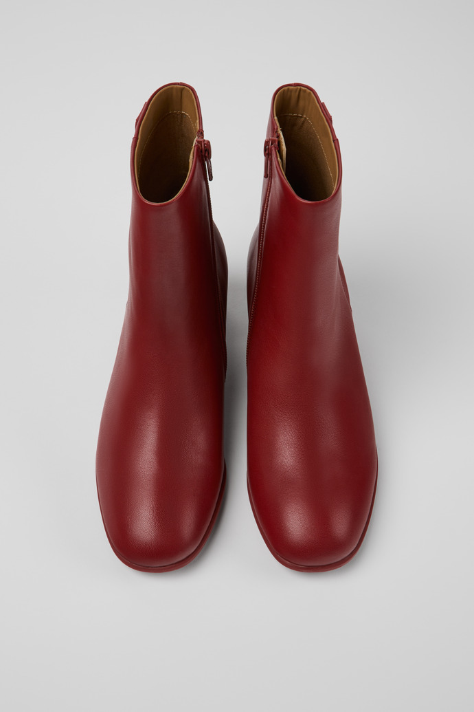 Camper Katie - Weinrote Damenstiefelette aus Leder
