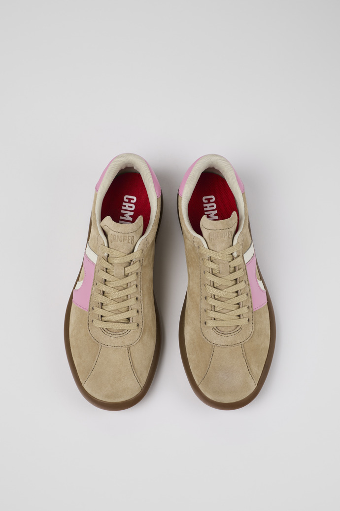 Camper Pelotas Soller - Beiger Damensneaker aus Nubukleder/Leder
