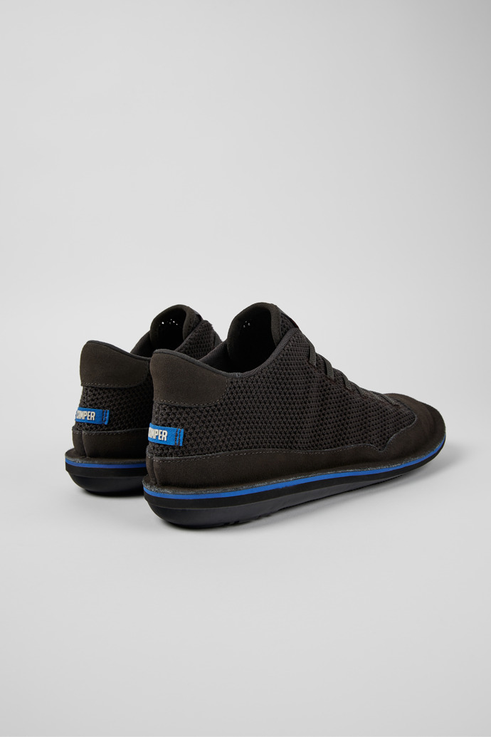 Camper Beetle - Graue Herrenbasketballstiefel aus Textil/Nubukleder