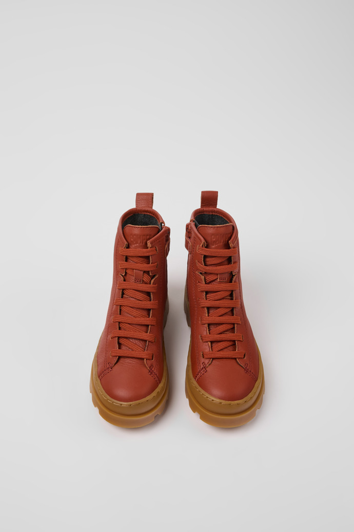 Camper Brutus - Rote Kinderstiefelette aus Leder