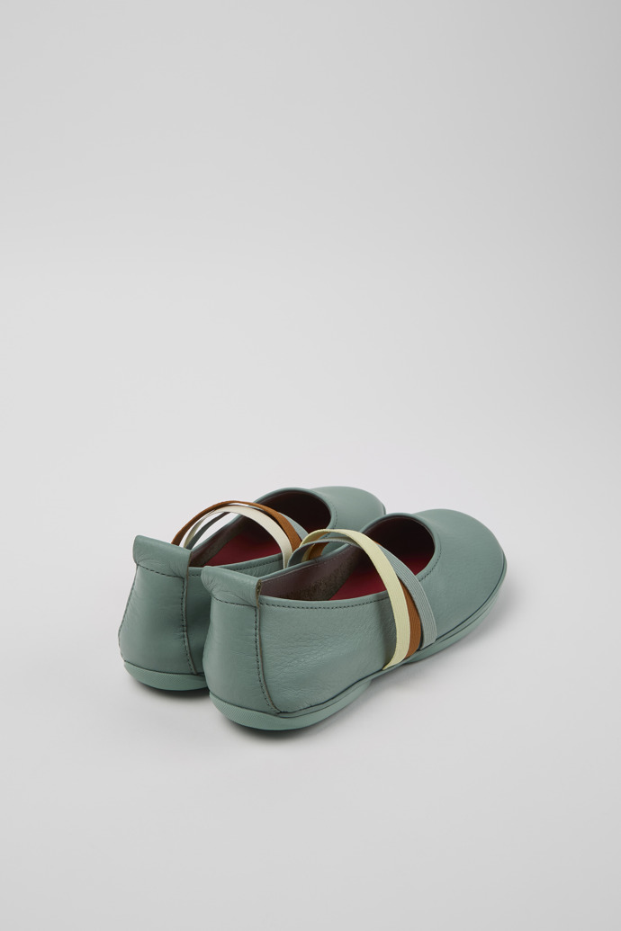 Camper Twins - Grüne Leder-Mokassins für Damen.