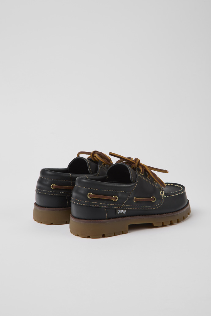 Camper Compas - Blauer Kinderschuh aus Leder im Marinelook.