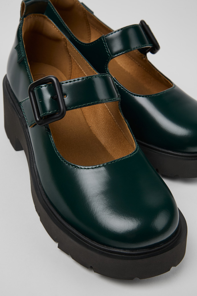 Camper Milah - Grüne Mary Jane-Lederschuhe für Damen