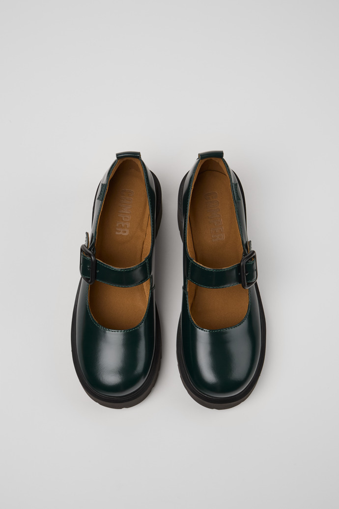 Camper Milah - Grüne Mary Jane-Lederschuhe für Damen