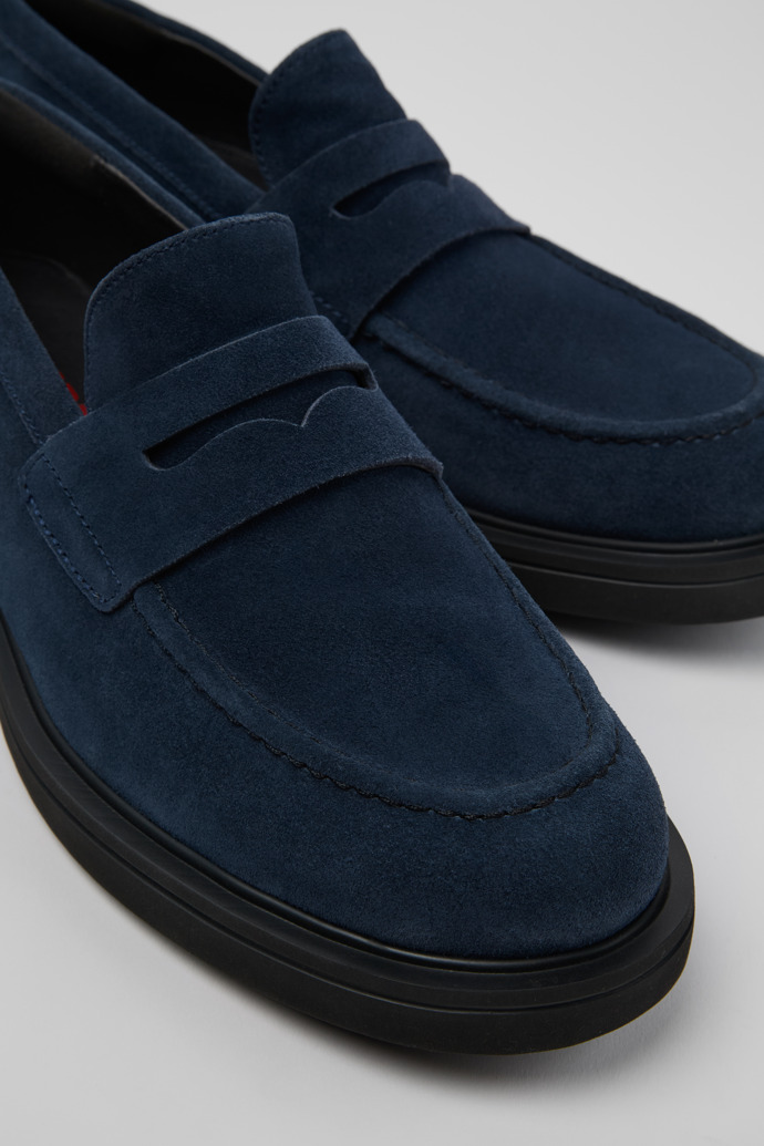 Camper Norman - Blauer Herrenschuh aus Nubukleder.