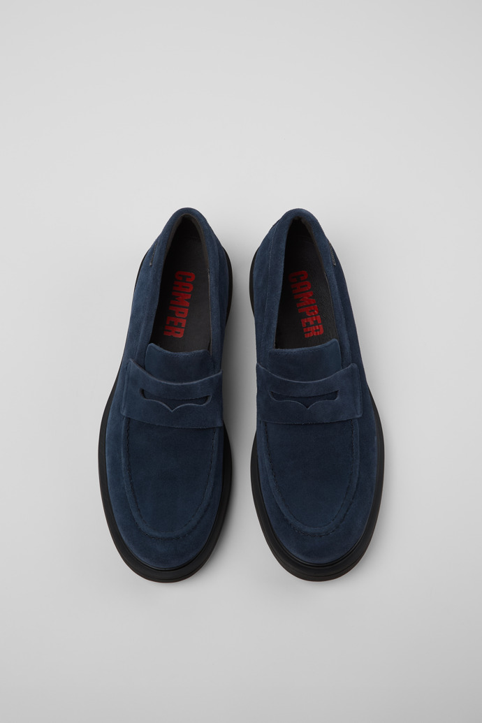 Camper Norman - Blauer Herrenschuh aus Nubukleder.