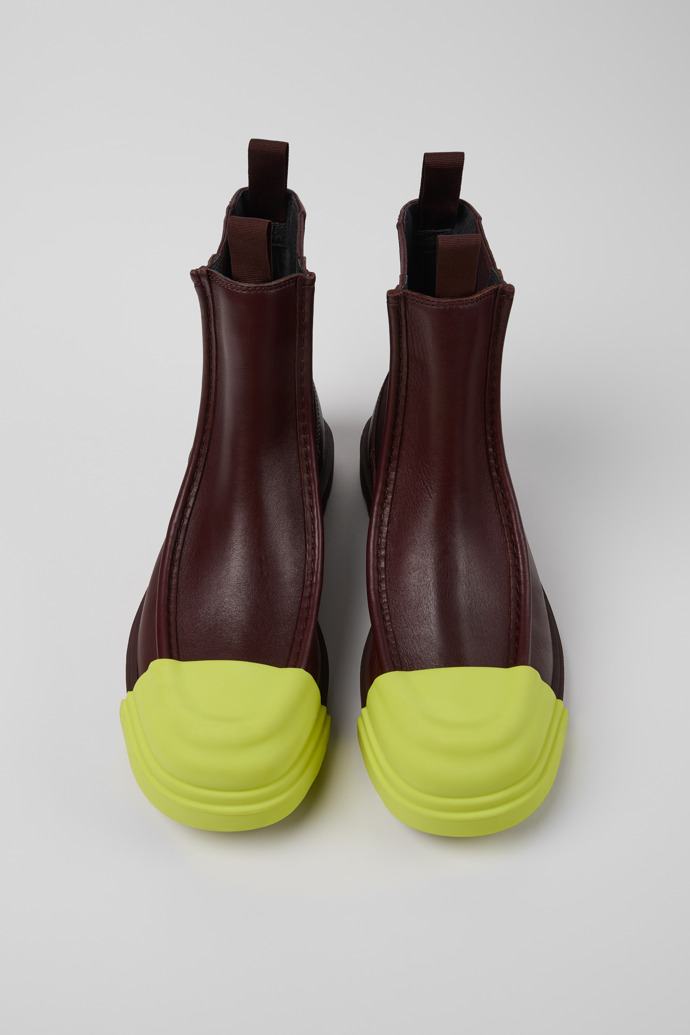 Camper Junction - Weinrote Lederstiefeletten für Herren