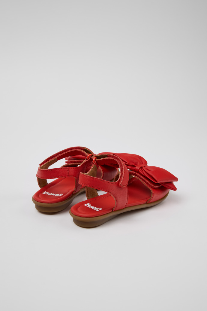 Camper Right - Rote Kindersandalen aus Leder.