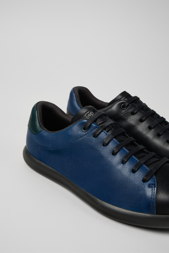 Camper Twins - Schwarz-blauer Ledersneaker für Herren