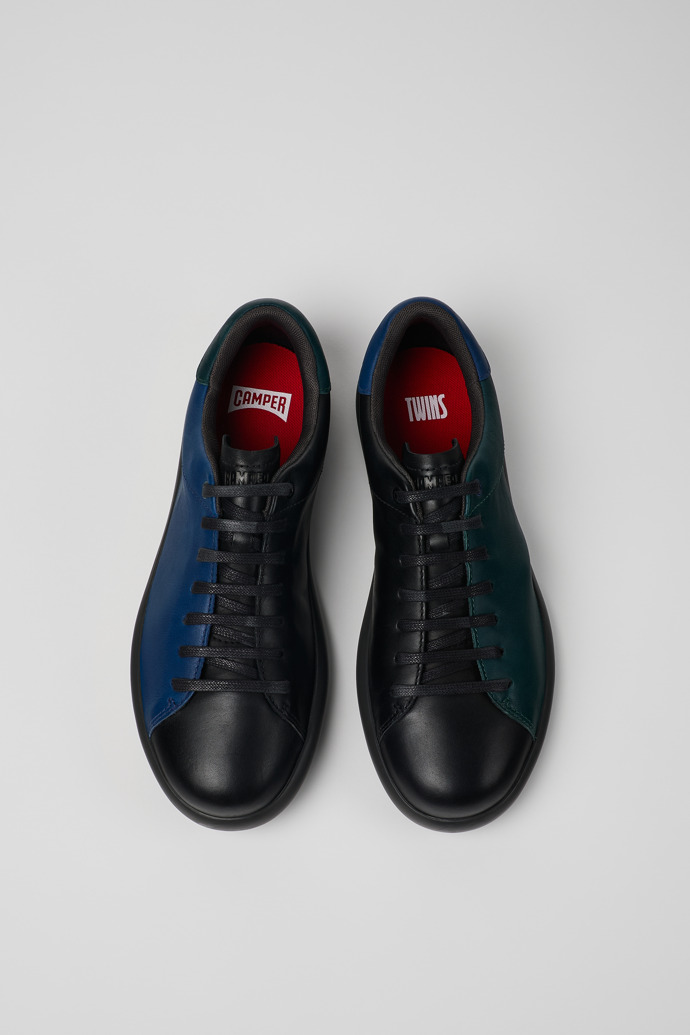 Camper Twins - Schwarz-blauer Ledersneaker für Herren