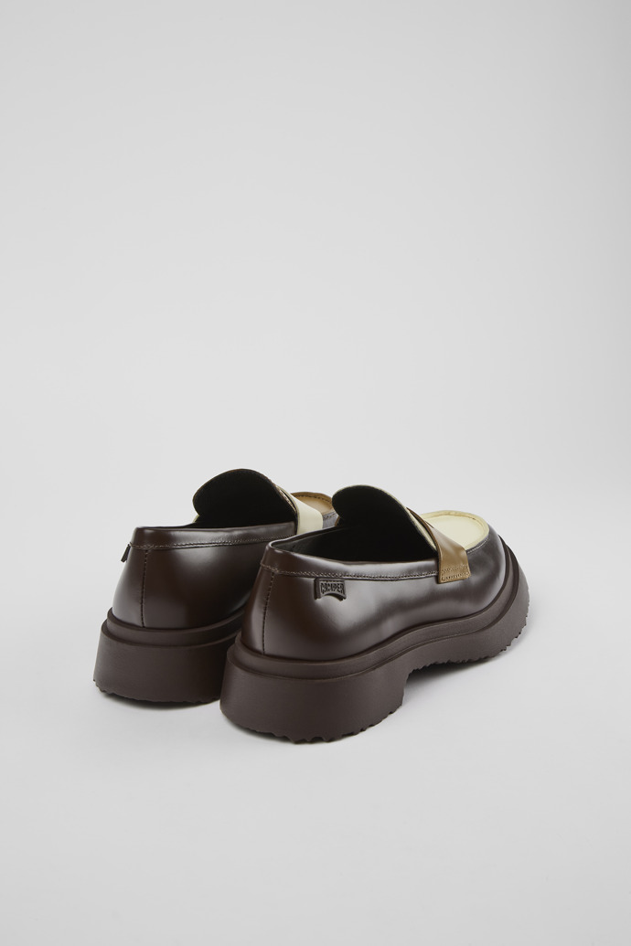 Camper Twins - Braune und weiße Lederloafer für Damen
