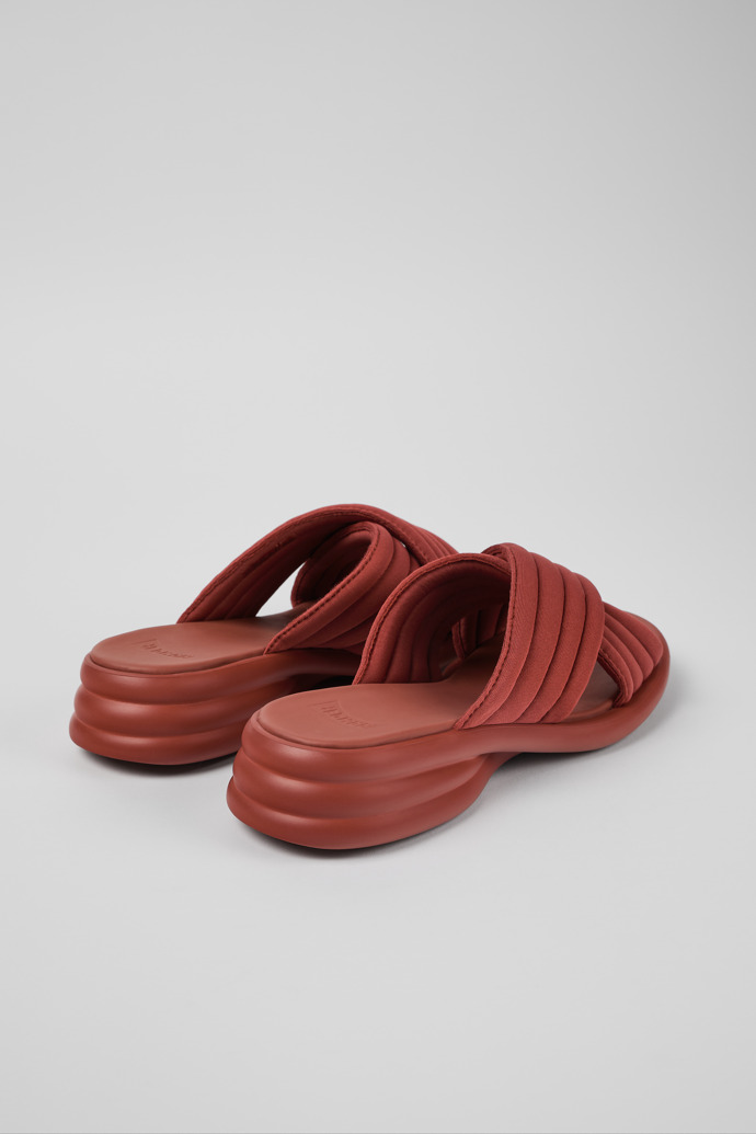 Camper Spiro - Rote Damensandalen aus Textil mit Kreuzriemen