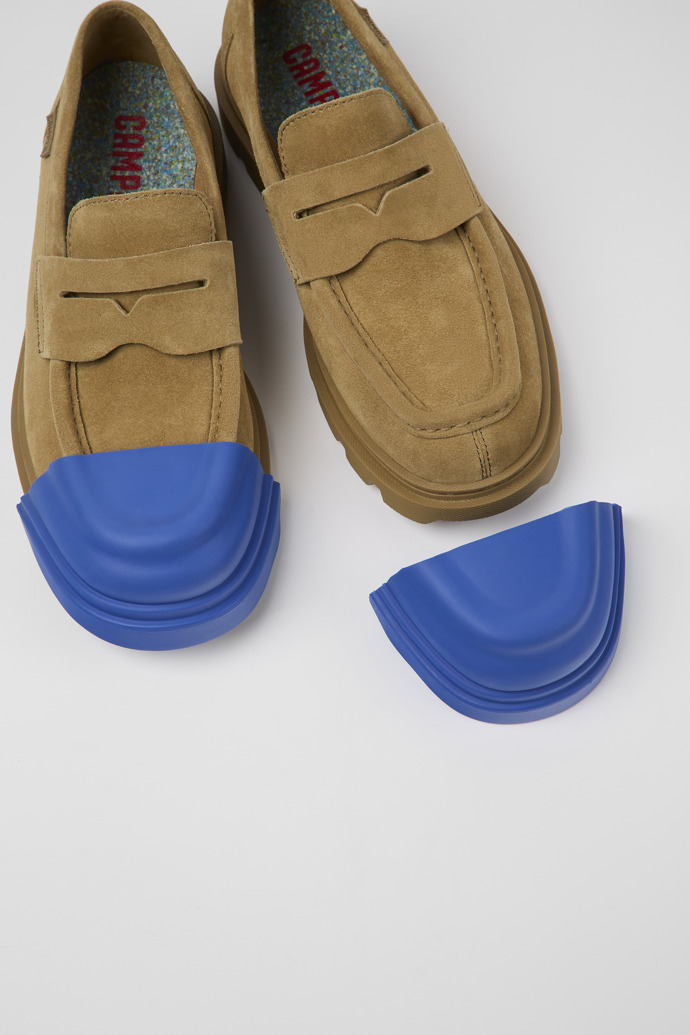 Camper Junction - Braune Damenloafer aus Nubukleder