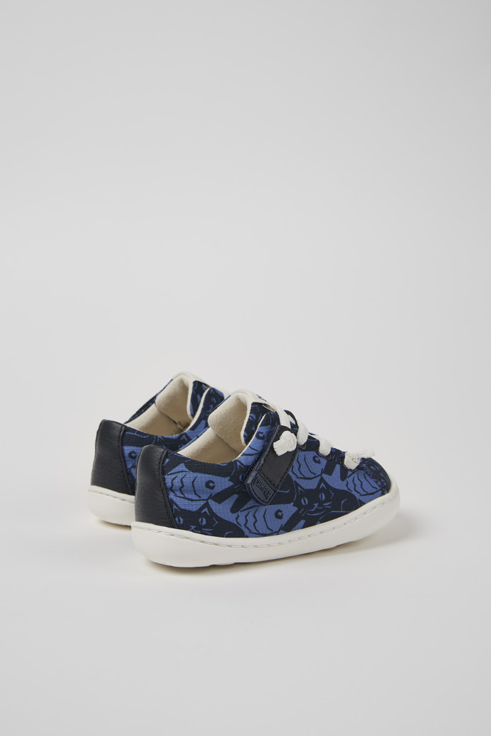 Camper Peu - Blauer Kinderschuh aus recyceltem PET und Leder.