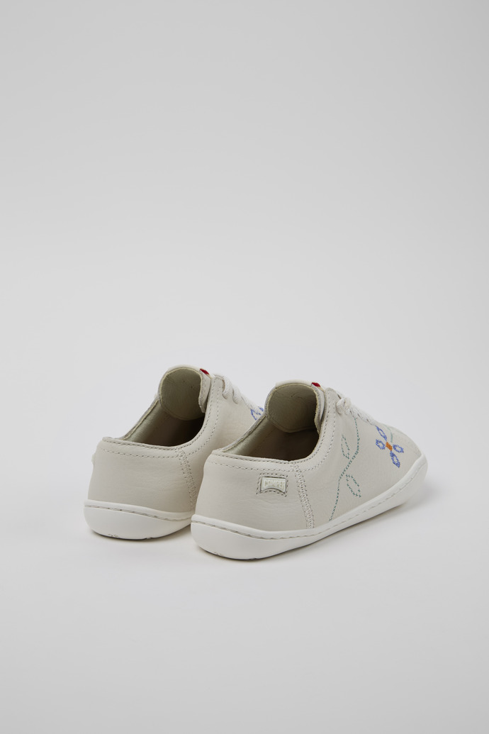 Camper Twins - Weißer Kinderschuh aus Leder.