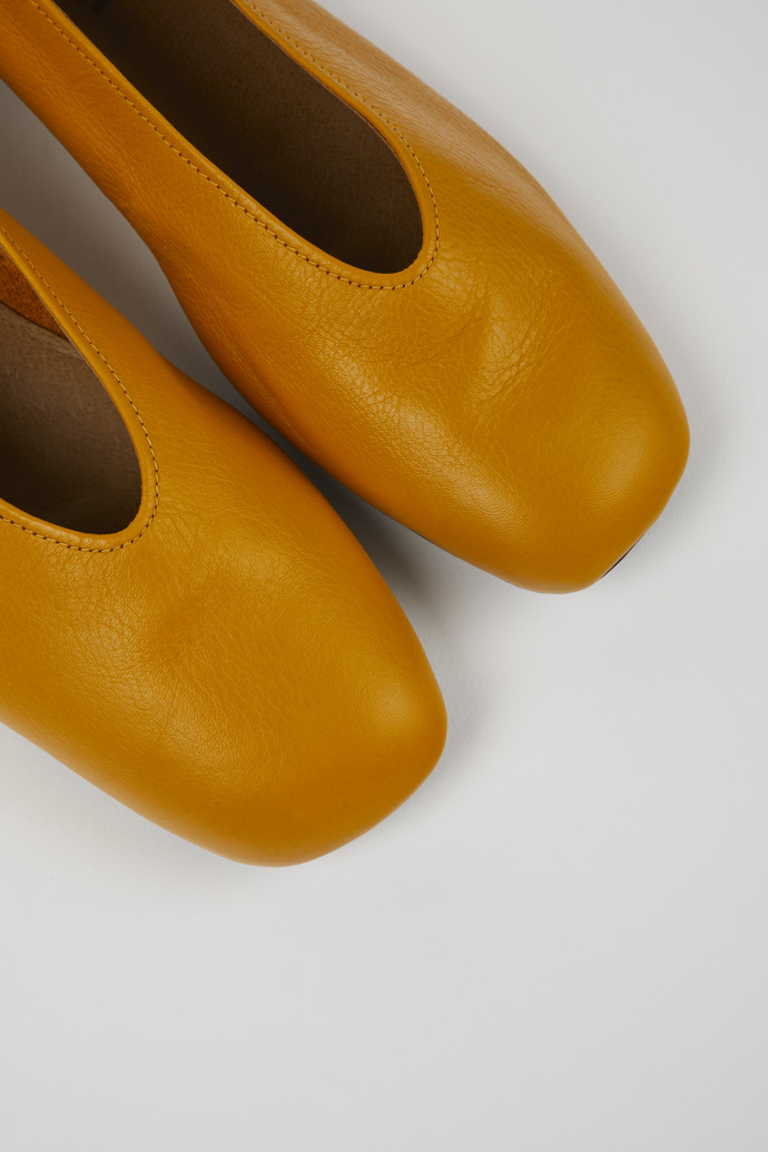Camper Casi Myra - Orange Lederballerinas für Damen