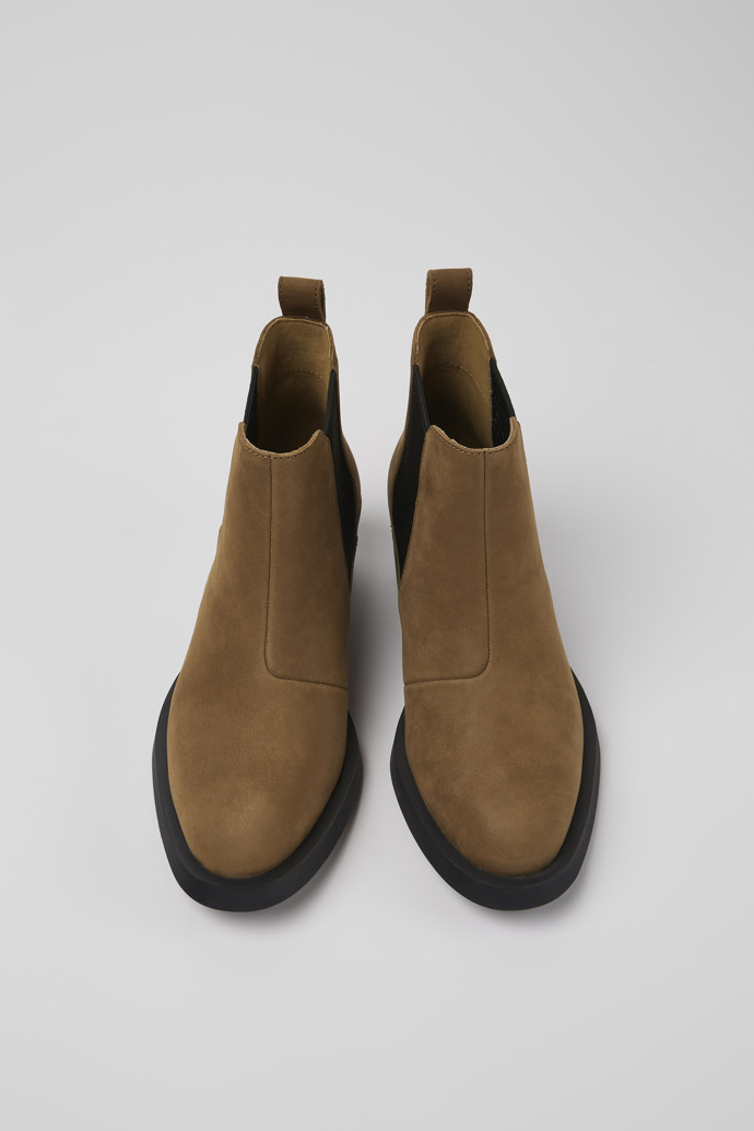 Camper Bonnie - Braune Damenstiefelette aus Nubukleder