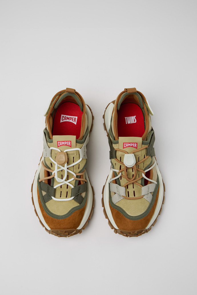 Camper Twins - Mehrfarbiger Damensneaker aus Recycling-PET und Nubukleder.