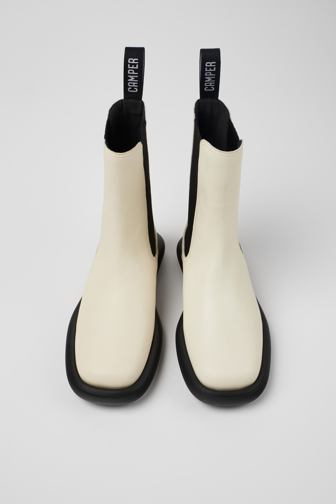 Camper Onda - Weißer Damenstiefel aus Leder