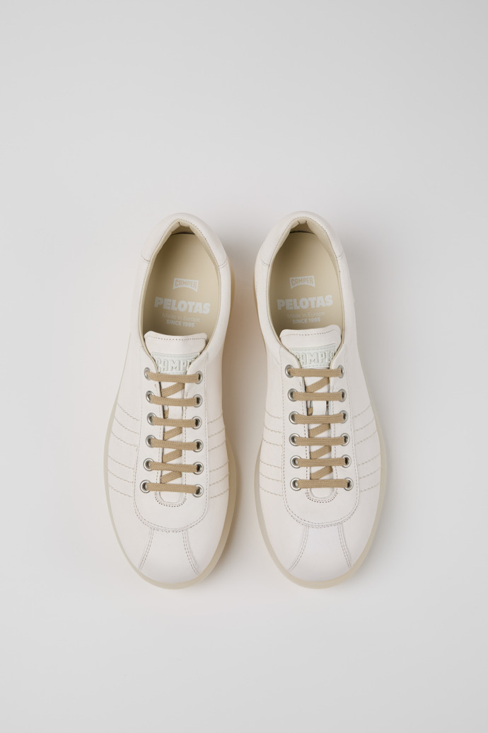 Camper Pelotas - Weißer Herrenschuh aus Leder.