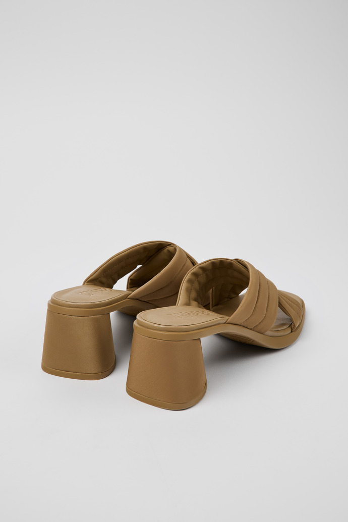 Camper Kiara - Braune Damensandalen aus Textil mit Kreuzriemen