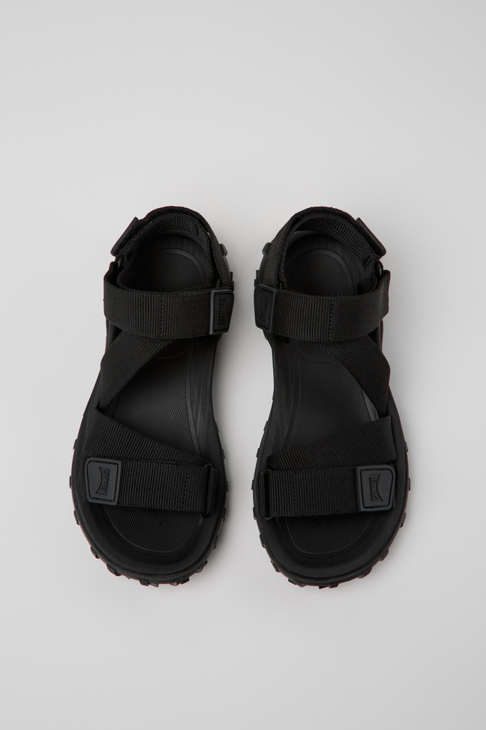 Camper Drift Trail Sandal - Schwarze Sandale aus recyceltem PET für Damen.
