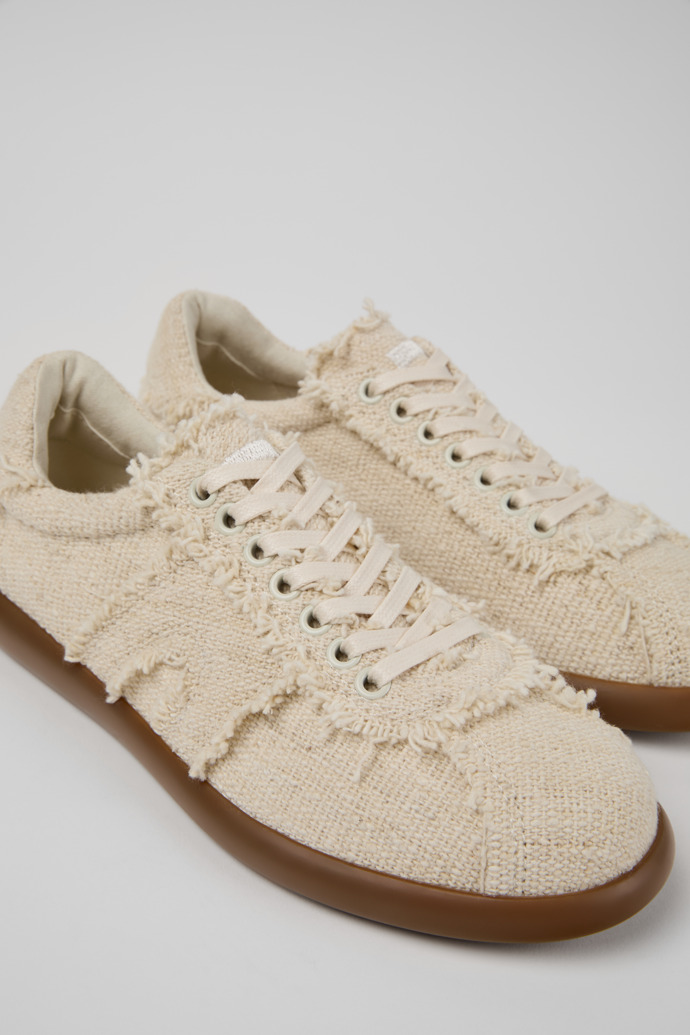 Camper Pelotas Soller - Beiger Sneaker aus Bio-Baumwolle für Damen.