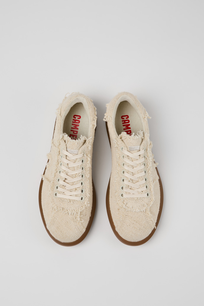 Camper Pelotas Soller - Beiger Sneaker aus Bio-Baumwolle für Damen.