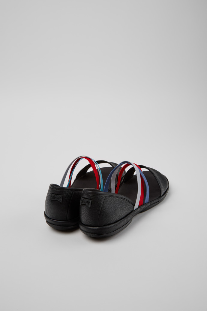 Camper Twins - Schwarze Ledersandale für Damen.