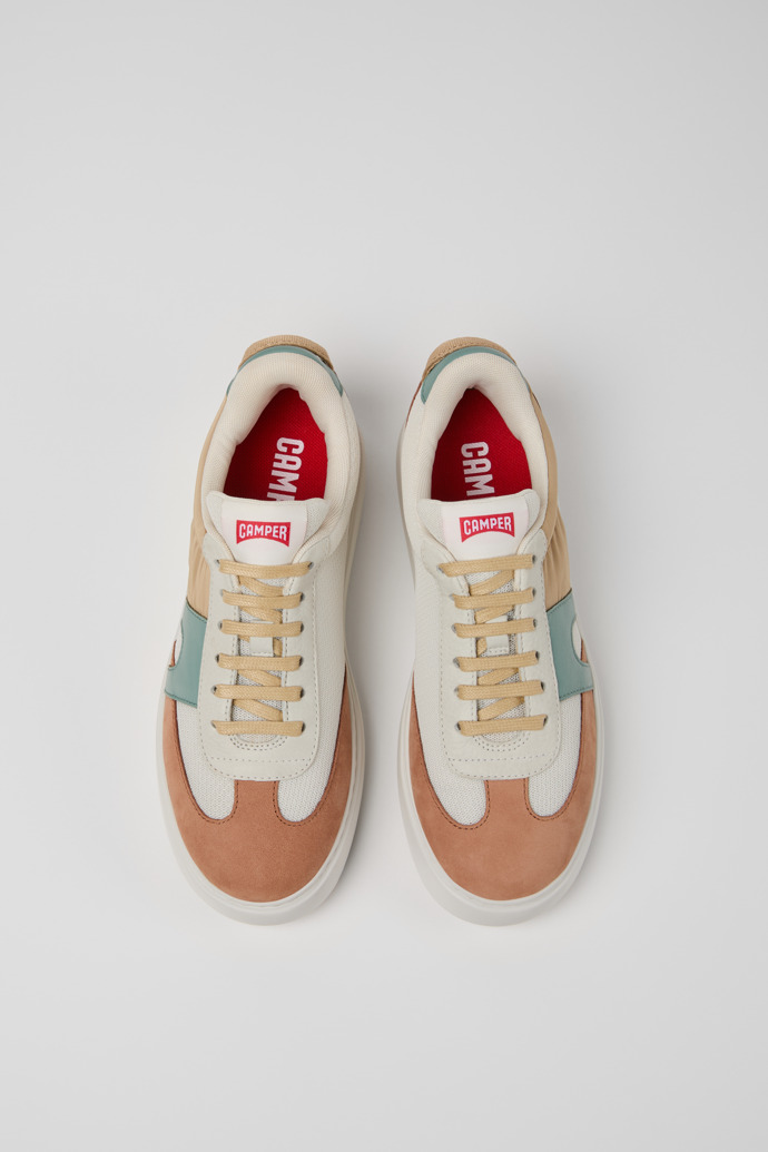 Camper Runner K21 Sorona® - Mehrfarbige Damensneaker aus PET-Recycling und Nubukleder.
